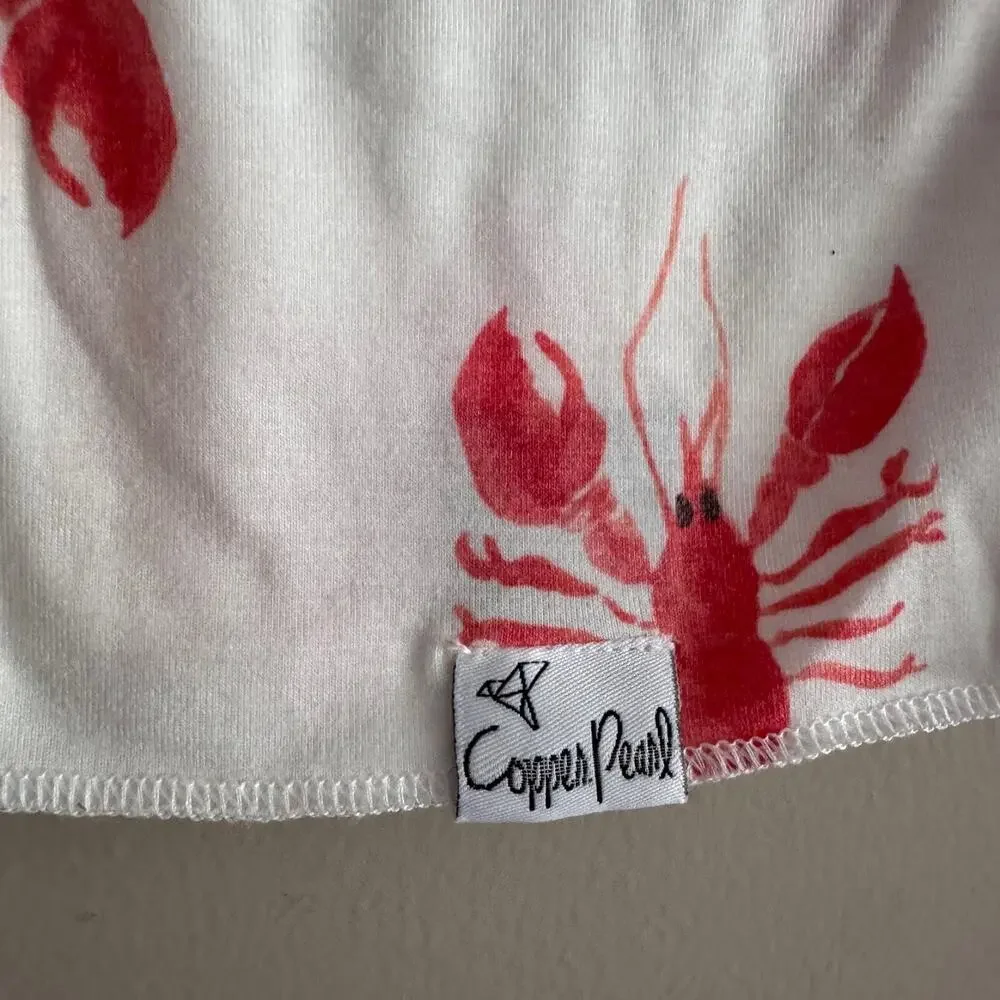 Copper Pearl Lobster Print Baby Blanket Swaddle